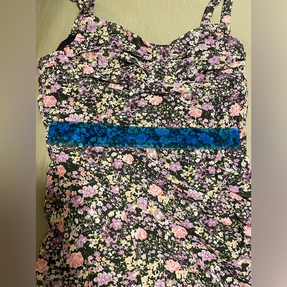 Milkmaid Tie Strap Floral Midi Dress - Picture 6 of 7